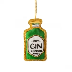 Sass & Belle Gin Bottle Zari Embroidery Decoration