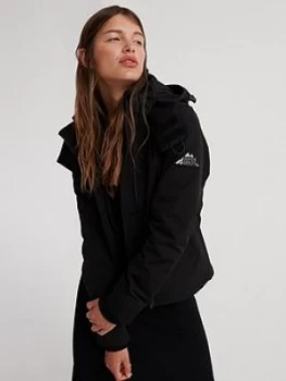 Superdry Ottoman Sd-windcheater Jacket, Black, Size 6, Women