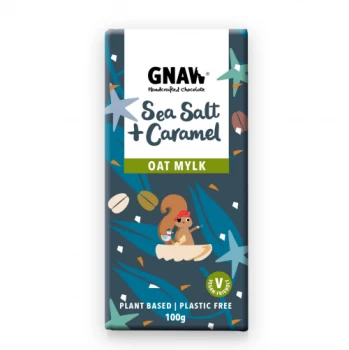 Gnaw Chocolate Vegan Sea Salt & Caramel Oat Bar - 100g (12 minimum)