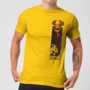 Samurai Jack Samurai Stripe Mens T-Shirt - Yellow - XXL