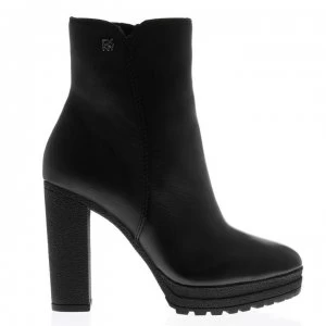 DKNY Tessi Leather Boots - BLK GLD BGD