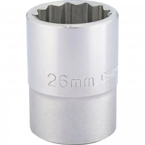 Draper 3/4" Drive Polished Finish Bi Hexagon Socket Metric 3/4" 26mm