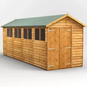 18X6 Power Overlap Apex Double Door Shed