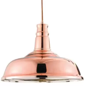 Hanging Ceiling Pendant Light COPPER MIRROR Shade Industrial Lamp Bulb Holder