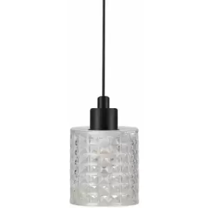 Nordlux Hollywood Cylindrical Pendant Ceiling Light Clear Glass, E27