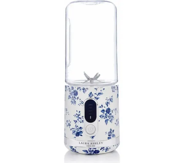 LAURA ASHLEY VQSBBD614LACR Cordless Blender - White & Blue 5060706036302