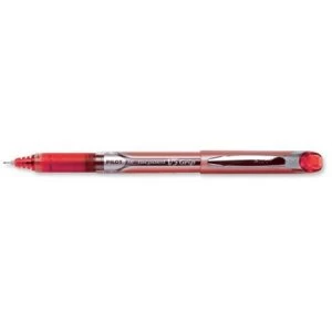 Pilot V5 Rollerball Pen Rubber Grip Needle Point 0.5mm Tip 0.3mm Line Red Pack of 12 Pens