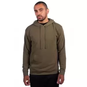 Next Level Unisex Adult Sueded Hoodie (S) (Military Green)