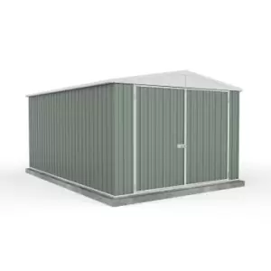 Mercia Absco Utility 10 X 15 Apex Metal Workshop Shed Pale Eucalyptus