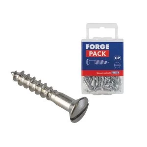 ForgeFix Multi Purpose Screw SL Raised Head Chrome Plated 3.5 x 20mm Forge Pack 45