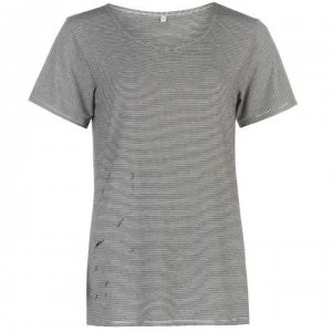 Firetrap Blackseal Distressed T Shirt Ladies - Grey