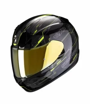 Scorpion Exo-390 Beat Full Face Motorcycle Helmet Black Yellow