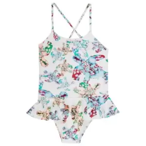 VILEBREQUIN Watercolour Turtles Swimsuit Child Girls - White