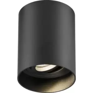 Knightsbridge Oran Surface Tilt Round Downlight Black - ORA1TRB