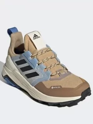 adidas Terrex Trailmaker Gore-tex Hiking Shoes, Beige/Black/Blue, Size 7.5, Women