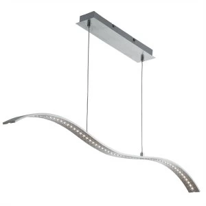 Integrated LED Bar Ceiling Pendant Satin Silver, Satin Nickel