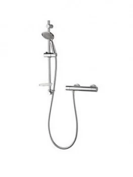 Aqualisa Round Bar Valve Mixer Shower And Adjustable Height Kit