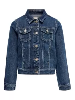 ONLY Dark Blue Denim Jacket Women Blue