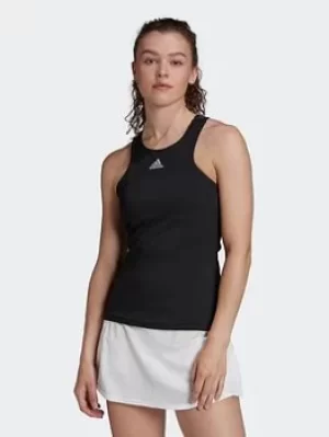 adidas Tennis Y-tank Top, Black, Size L, Women