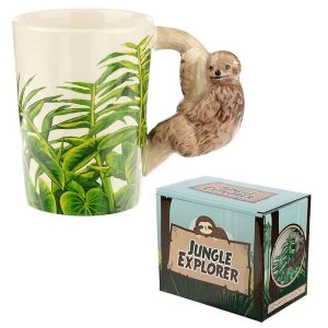 Ceramic Sloth Shaped Handle Mug