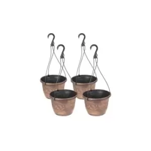 Set of 4 Acorn Hanging Baskets 10"