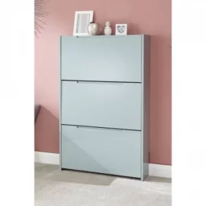 Narrow High Gloss 3 Tier Shoe Cabinet