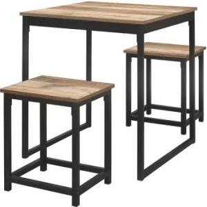 Urban Compact Dining Table And Stool Set Rustic