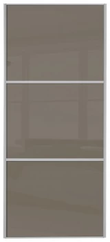 Sliding Wardrobe Door W914mm 3 Panel Cappuccino Glass