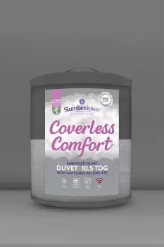 Coverless Comfort Embossed Waffle 10.5 Tog All Year Round Reversible Duvet with 2 Pillowcases