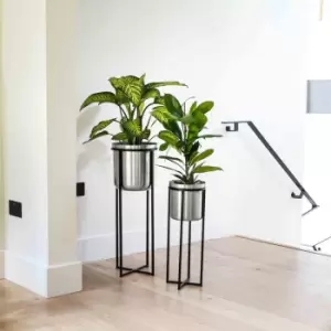 Ivyline Calla Planter Stand Black/Pewter H58CM D22CM