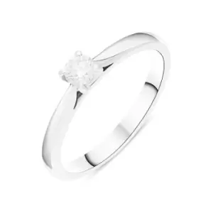 Platinum 0.20ct Diamond Round Brilliant Cut Solitaire Ring