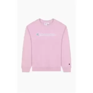 Champion Script Crew Neck Sweatshirt - Purple