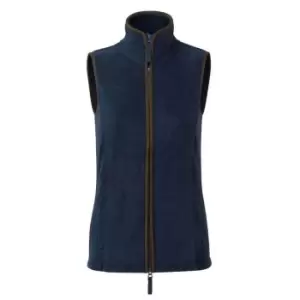 Premier Womens/Ladies Artisan Fleece Gilet (3XL) (Navy/Brown)