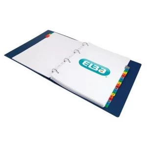 Elba A4 Extra Wide Strongline Reinforced Multi-Coloured Dividers 180gsm Index A-Z Single