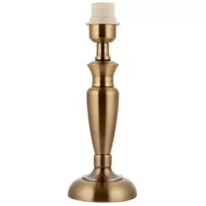 Brass Table Lamp Light 310mm Tall Aged Metal Base Only Classic Desk Sideboard