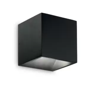 Ideal Lux LED Outdoor Cube Up Down Light Black IP54, 3000K