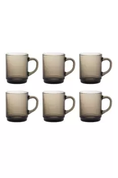 Set of 6 Versailles Mugs Smoke 26cl