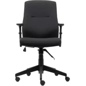 Knee Tilt Ergonomic Office Chair with Adjustable Armrest and Seat - Black