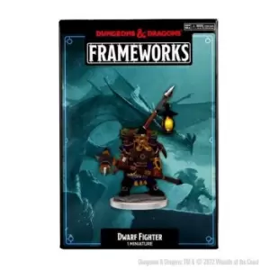 D&D Frameworks: Dwarf Fighter Male Unpainted Miniature