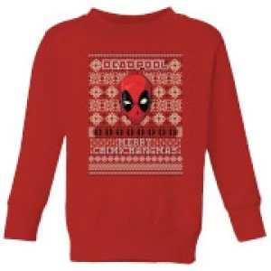 Marvel Deadpool Kids Christmas Sweatshirt - Red - 11-12 Years