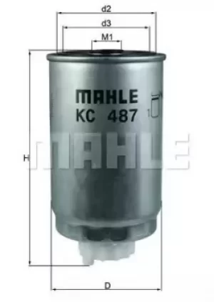 Fuel Filter KC487 78797078 by MAHLE Original