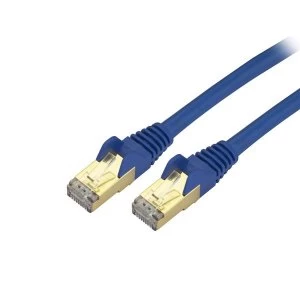 Startech 1ft Blue Shielded Cat6a Molded STP Patch