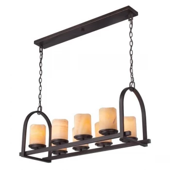 8 Light Ceiling Island Pendant Bar Bronze, E27