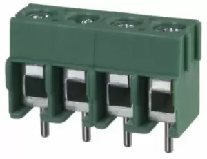 Phoenix Contact Pt1,5/4-5.0-H Terminal Block, Wire To Brd, 4Pos, 16Awg