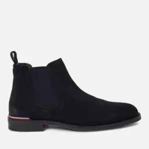 Tommy Hilfiger Mens Suede Chelsea Boots - Desert Sky - UK 10.5