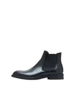 SELECTED Leather Chelsea - Boots Men Black