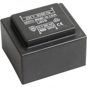 PCB mount transformer 1 x 230 V 2 x 9 V AC 3.60 VA 200 mA