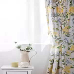 Belledorm Arabella Country Dream Curtains (66 x 72in) (White/Blue/Lemon/Green) - White/Blue/Lemon/Green