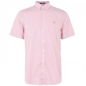 Gant Gant Short Sleeve Broadcloth Banker Shirt - Dark Pink 665