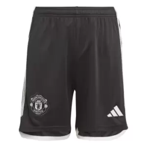 adidas Manchester United Away Shorts 2023 2024 Junior - Black